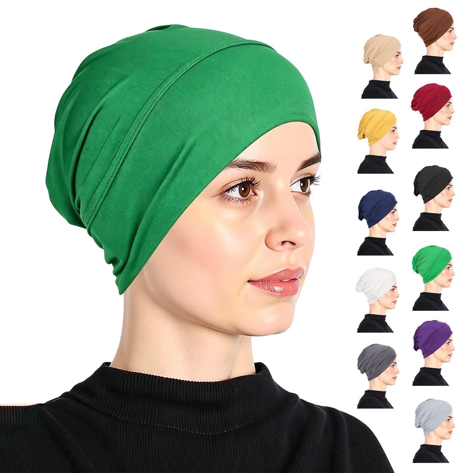 Soft Stretch Turban Cap for Women, Versatile Chemo Headwear & Head Wrap ...