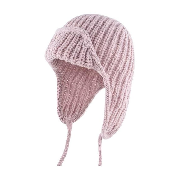 Soft Stretchable Polyester Knitted Ear Flap Hat for Autumn and Winter, Suitable for Daily Commute, Outdoor Activities and Travel