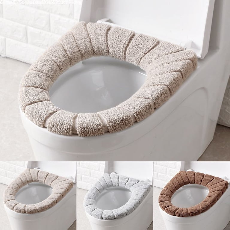 Joybuy Soft Stretchable Warm Toilet Lid Cover, Washable Thicker