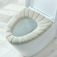 thumbnail image 1 of Soft Stretchable Toilet Seat Covers Washable Thicker Cloth Winter, 1 of 9