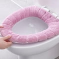 thumbnail image 1 of Soft Stretchable Toilet Seat Covers Washable Thicker Cloth Winter, 1 of 8