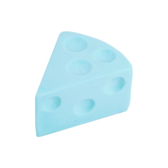 Soft Stretchy Realistic Cheese Shaped Hand Ball, Triangular Style Squishy Decompression Ball For Adults, Anxiety Relief Sensory Fidget Putty, Blue