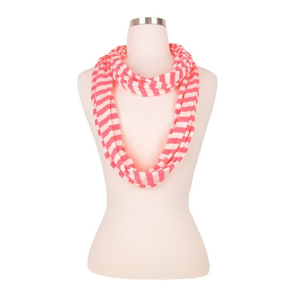 Soft Striped Infinity Loop Jersey Scarf