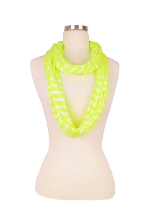 Soft Striped Infinity Loop Jersey Scarf