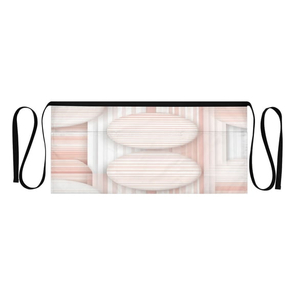 Soft Striped Patterns Multi Pocket Short Apron Waterproof, Adjustable 96.5in Belt for various occasions