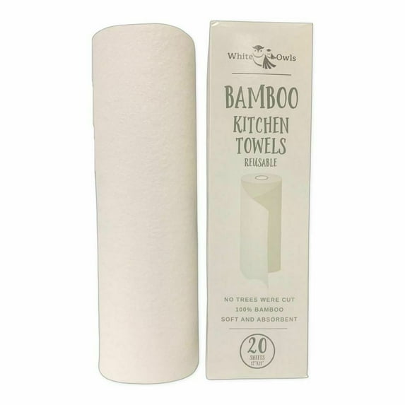 Soft, Strong, Durable, Absorbent Bamboo Kitchen Towel Rolls – Eco Friendly