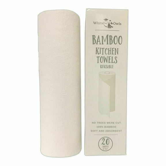 Soft, Strong, Durable, Absorbent Bamboo Kitchen Towel Rolls Eco Friendly