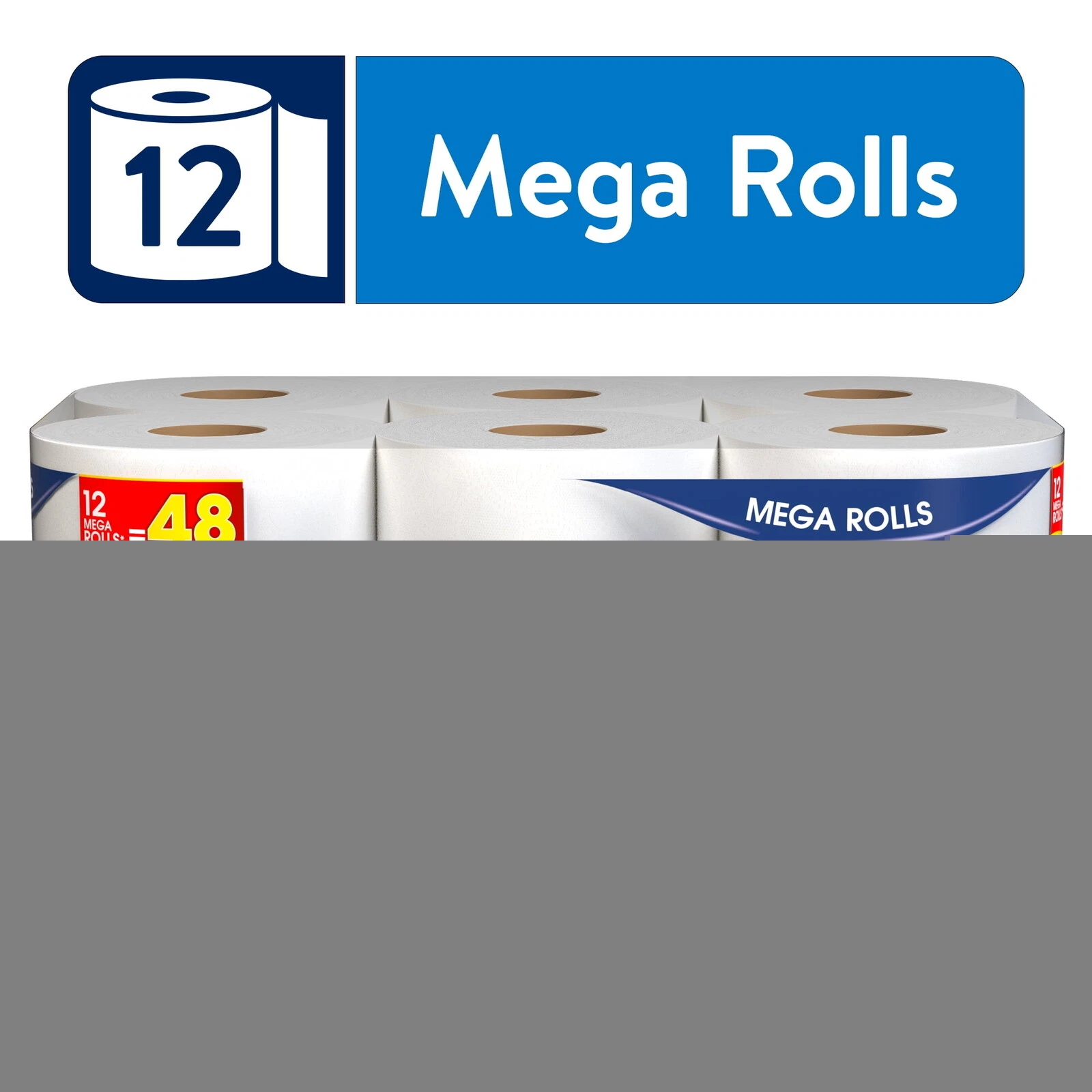 Soft &Strong Premium Toilet Paper 12 Mega Rolls 380 Sheets Bathroom Toilet Paper