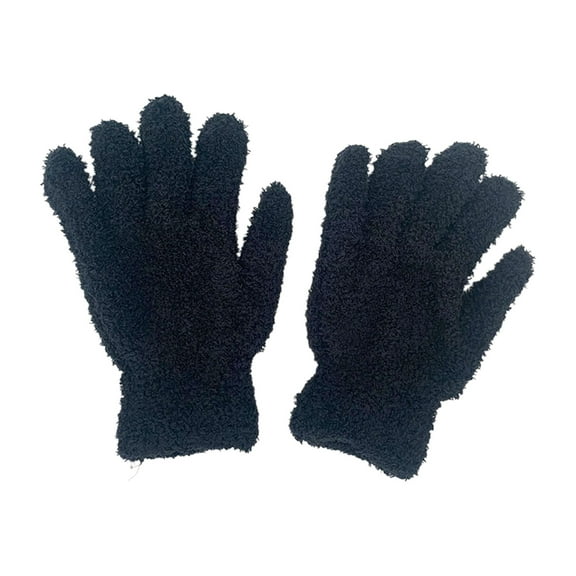 Soft Students Gloves Warm Mittens Full Finger Solid Color Mittens for Men Women Winter Cycling Supplies