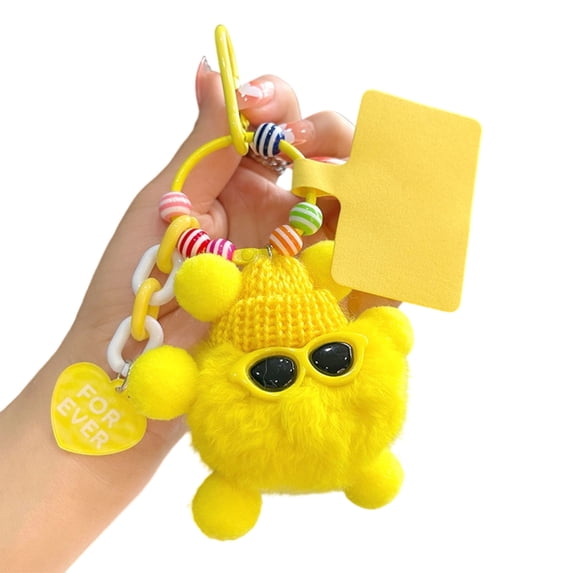 Soft Stuffed Animal Keychain - Cute Mini Toy for Kids & Adults - Safe Durable Gift - Portable Accessory - Machine Washable