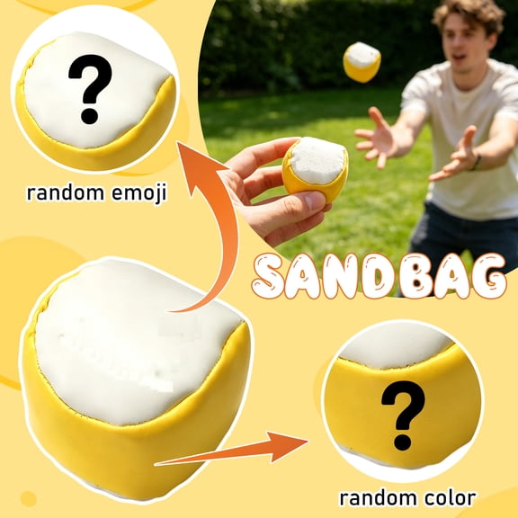 Soft Stuffed Bean Bag Balls,Handmade Throwing Juggling Balls,Cute Random emoji Beanbags for Indoor Outdoor Family Party Game Toys Cornhole Toss Games, Backyards Game,2.36 in,1 PC.