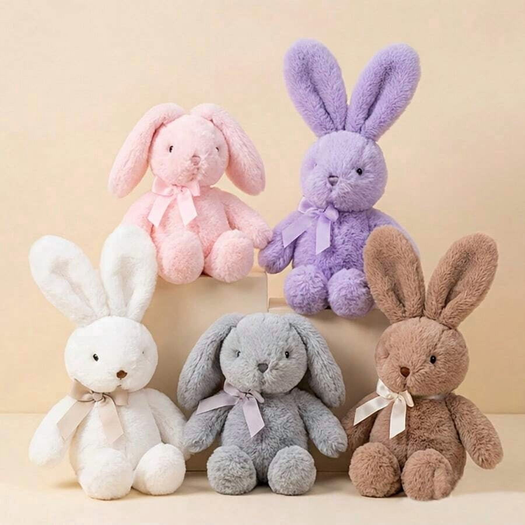 Soft Stuffed Bunny Plush Toy | Cute Lop Jimny Rabbit Doll With Long Ears, Polyester, Mixed Colors | Ideal For Nursery, Home, Bedroom Decor | Huggable Bedtime Companion, Travel Accessory