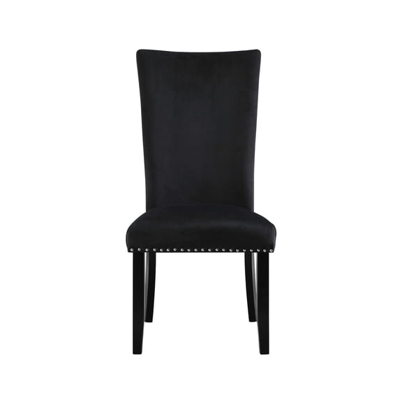 Soft Stuffed Cushions & Black Finish - Elevate Your Dining Experience with a Pair of Stylish Chairs