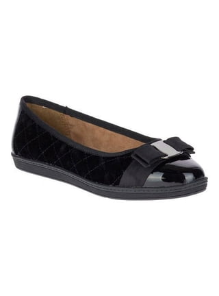 Hush Puppies Women's Faeth Ballet Flat – Comfort Sock With Memory Foam, Cap Toe & Bow