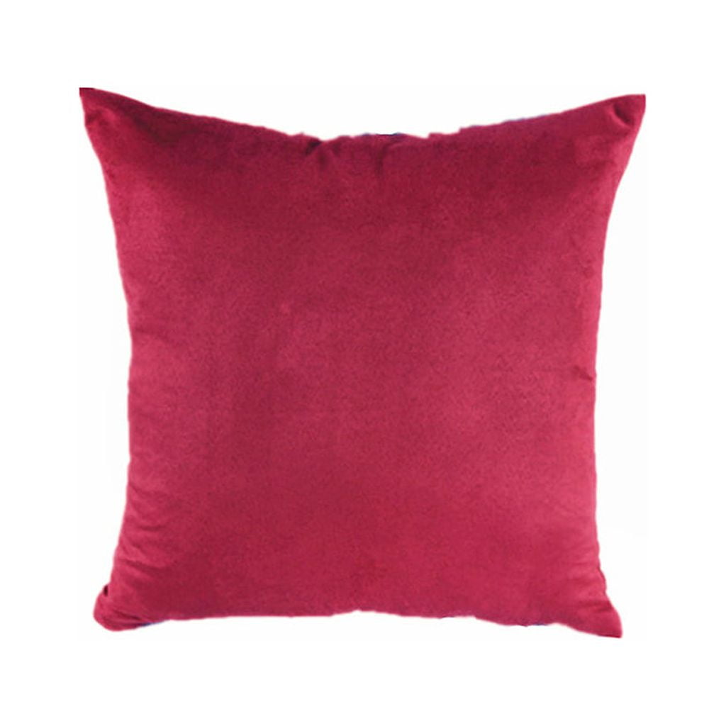 Soft Suede Cushion Cover Throw Pillowcase Decor Burgundy