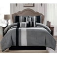 thumbnail image 1 of Soft Suede Gray Aberdeen 7 Piece Comforter Set - Full Size, 1 of 1