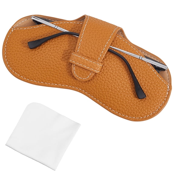 Soft Sunglasses Case Slim Glasses Case Leather Portable Lightweight Eyeglasses Spectacle Cases Pouch Bag Cover Gift 6.9x3.4 Inch Dark Goldenrod