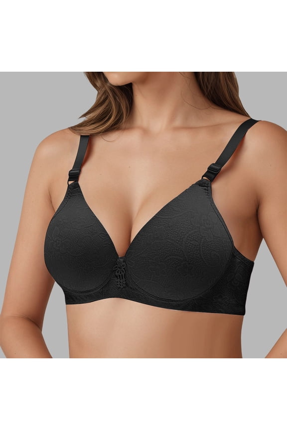 Soft Support Wirefree Bras for Everyday Comfort Full Coverage Lightweight Non Padded Design with Wide Straps Seams and Gentle Support for All Seasons, 42, Black