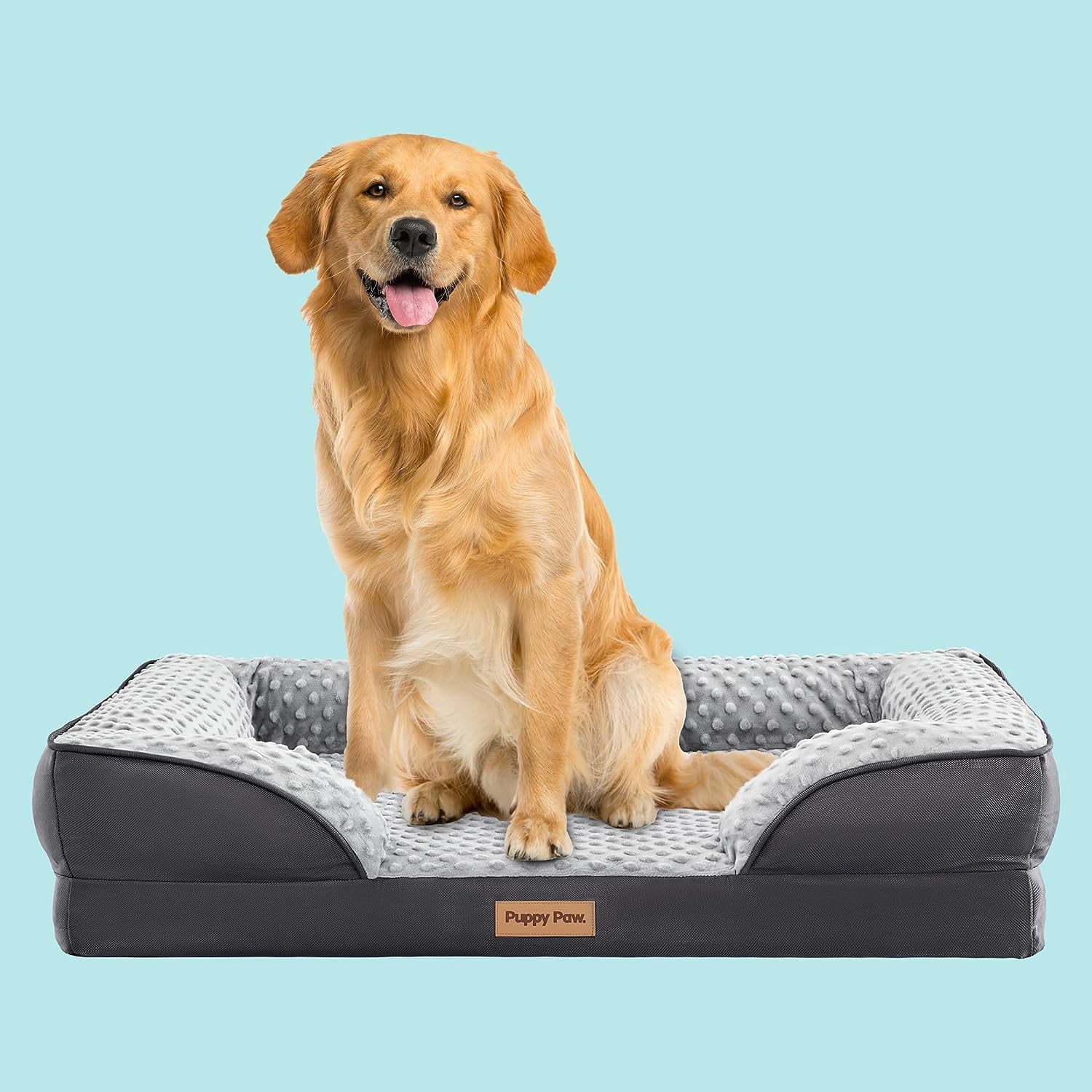 Soft Supportive CertipurUs Certified Egg Crate Foam Dog Bed for Large