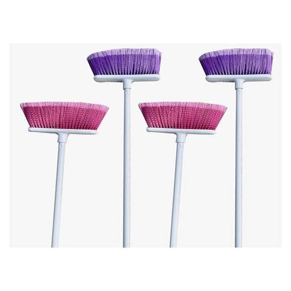 Soft Sweep Broom Soft Sweep Magnetic Action Broom 6-Pack - 3 & 3 Pink - Soft Bristle Broom