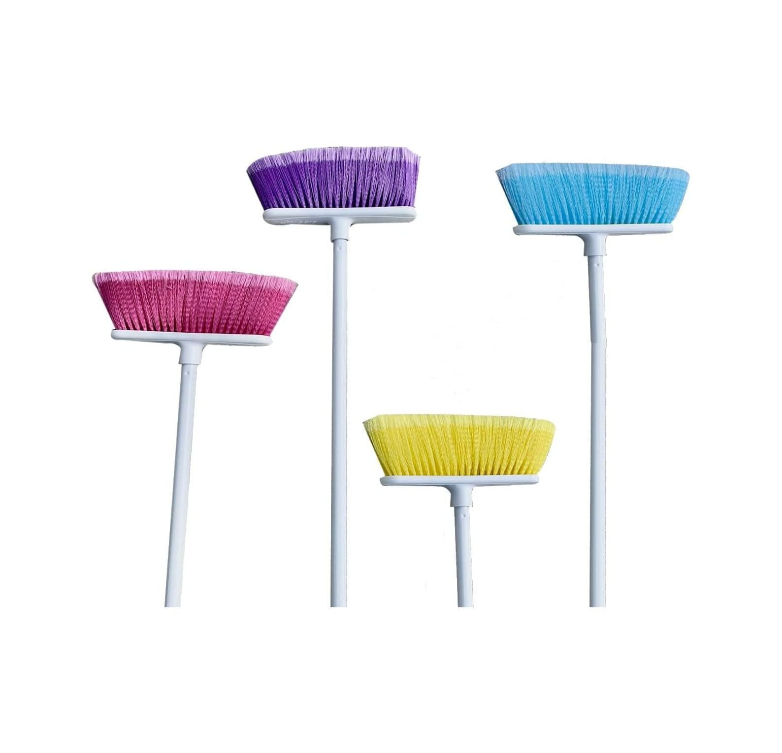 Soft Sweep Action Brooms 12 Pack of Brooms Assorted Colors