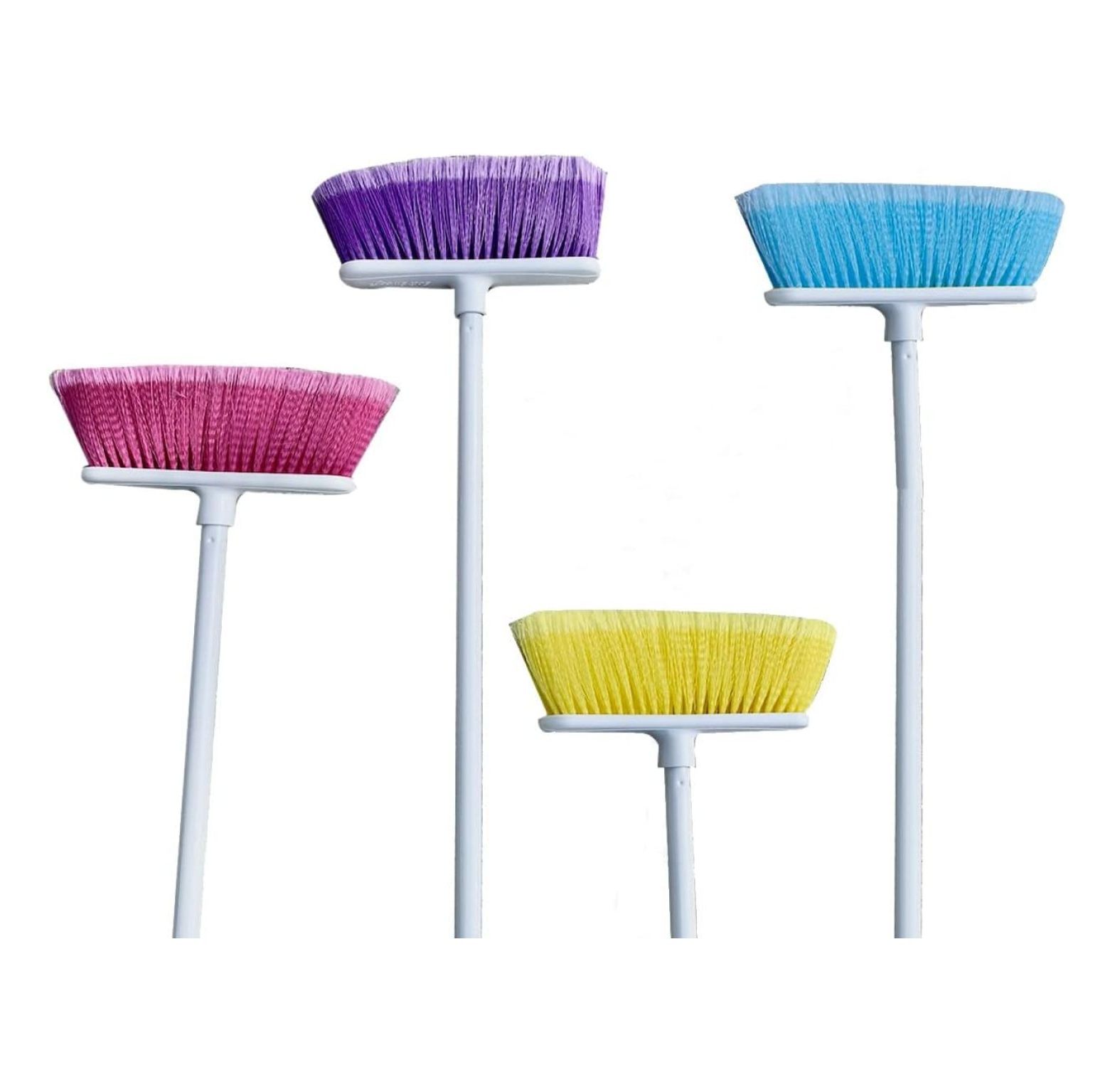 Soft Sweep Action Brooms 12 Pack of Brooms Assorted Colors