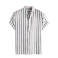 thumbnail image 1 of Soft T Shirts for Men Men Black Shirt T Shirts for Man 2025 Trendy Stripes Mens Shirts Dress Vintage Shirts Short Sleeve Cotton Linen Comfy Loose Fit, 1 of 7