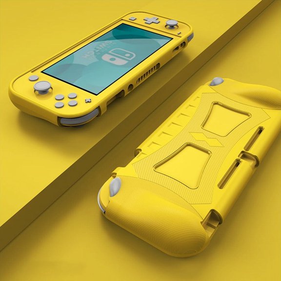 Soft TPU Ergonomic Grip Protective Case for Nintendo Switch Lite, Shockproof Anti-Slip Console Cover Shell