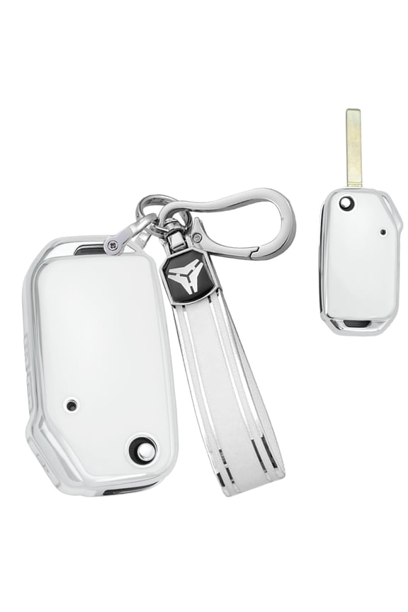 Soft TPU Fit for Kia Flip Key Fob Cover for Forte Seltos Soul Sportage Sorento Cerato Telluride Accessories Keyless with Leather Keychain