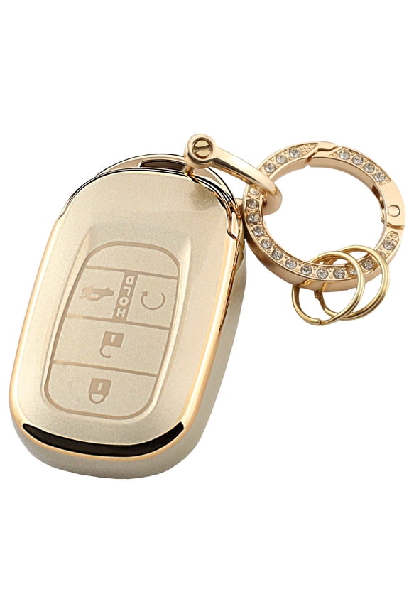 Soft TPU Key Fob Protective Shell with Key Ring for 2022-2023 Honda Models Including Accord, Civic, CR-V, HR-V, Pilot, Sport, SI, EX, EXL Smart Remote Key Cover Accessory
