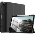 thumbnail image 1 of Soft TPU Tri-Fold Flip Cover for iPad Air 13" M2/M3/M4 / iPad Pro 12.9" 4/5/6 Gen, Slim Smart Case with Apple Pencil Slot Auto Sleep Wake, Black, 1 of 7