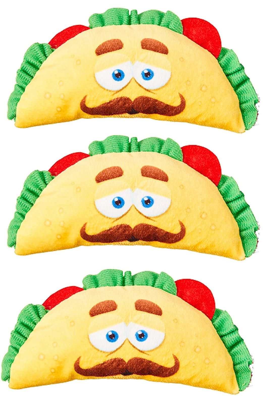 Soft Taco Dog Toys Fun interactive Squeaker Small to Medium Dogs Choose Quantity (3 Taco Toys)