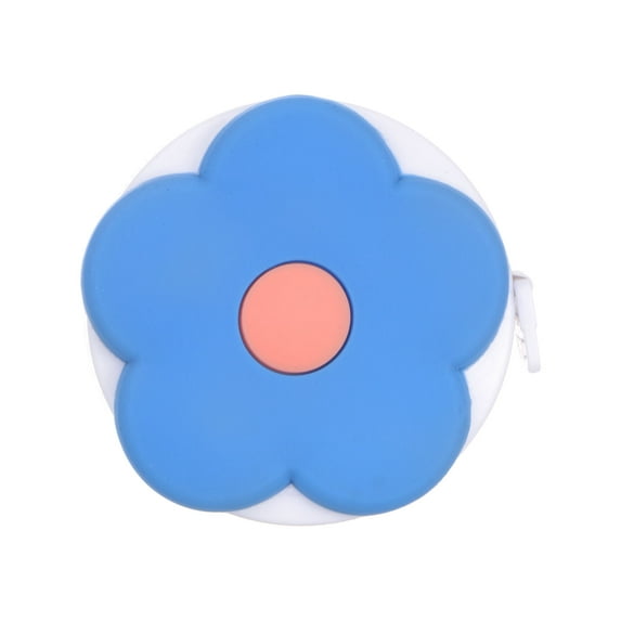 Soft Tape Measure 60-Inch 1.5 Meter Retractable Mini Cartoon Measuring Tape Cute Tape Ruler, Blue Flower