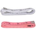 thumbnail image 1 of Soft Tape Measure, Body Measuring Tape Flexible Vinyl Ruler for Sewing Tailor Cloth Medical Pocket Measurement 60 Inch/ 150 cm (2-Pack White and Pink), 1 of 5