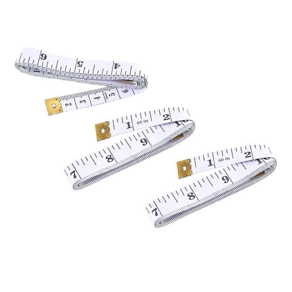 Soft Tape Measure Double Scale Body Sewing Flexible Ruler for Weight Loss Measurement Sewing Tailor Ruler 150cm/60in（White）