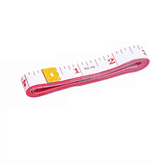 Soft Tape Measure Double Scale Body Sewing Flexible Ruler for Weight Loss Medical Body Measurement Sewing Tailor Craft Vinyl Ruler 60-inch(RED)