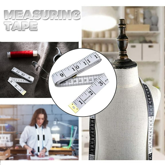 Soft Tape Measure Double Scale Body Sewing Flexible Tailor Craft Ruler for Weight Loss Medical Body Measurement, Has Centimetre Scale on Reverse Side