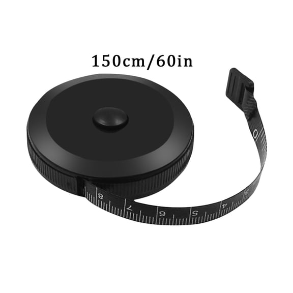 Soft Tape Measure Retractable Measuring for Fabric Sewing Tailor Cloth Knitting Craft Weight Loss Measurements Retractable Black Double Scales Rulers 1 Pack by Elapind