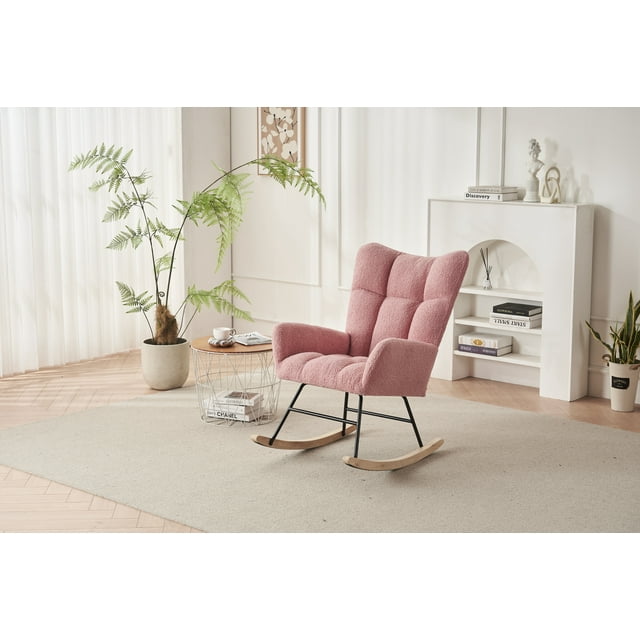 Walmart's Soft Teddy Fabric Rocking Chair for Adults, Nursery ...