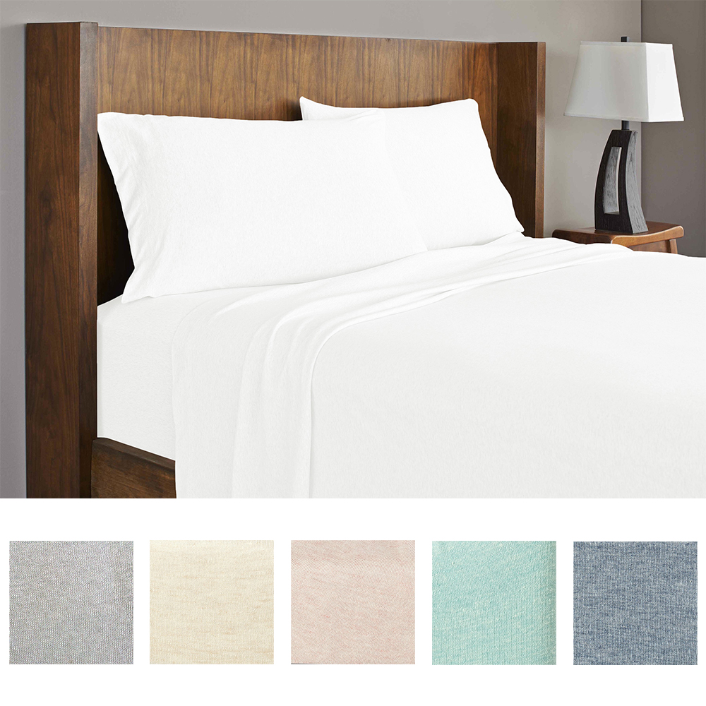 Soft Tees Luxury Cotton Modal Ultra Soft Jersey Knit Sheet Set by Royale Linens - image 1 of 10