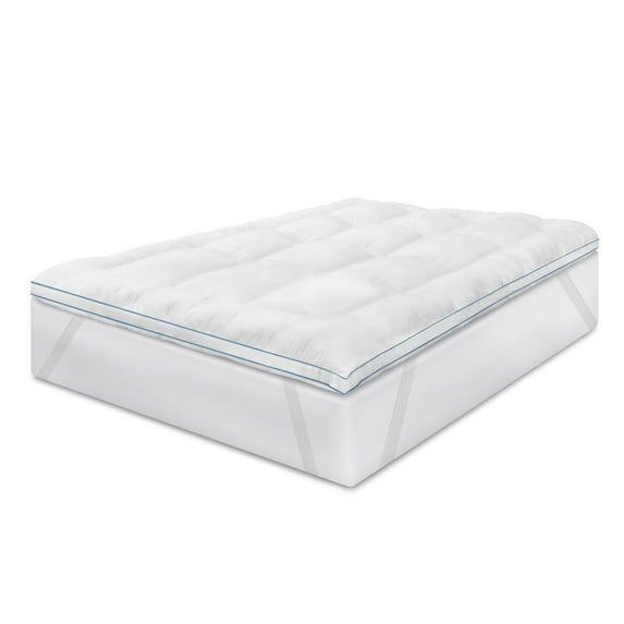 Soft Tex International 75" White Full Size Gel Infused Memory Foam Polyester Gel Fiber Filled