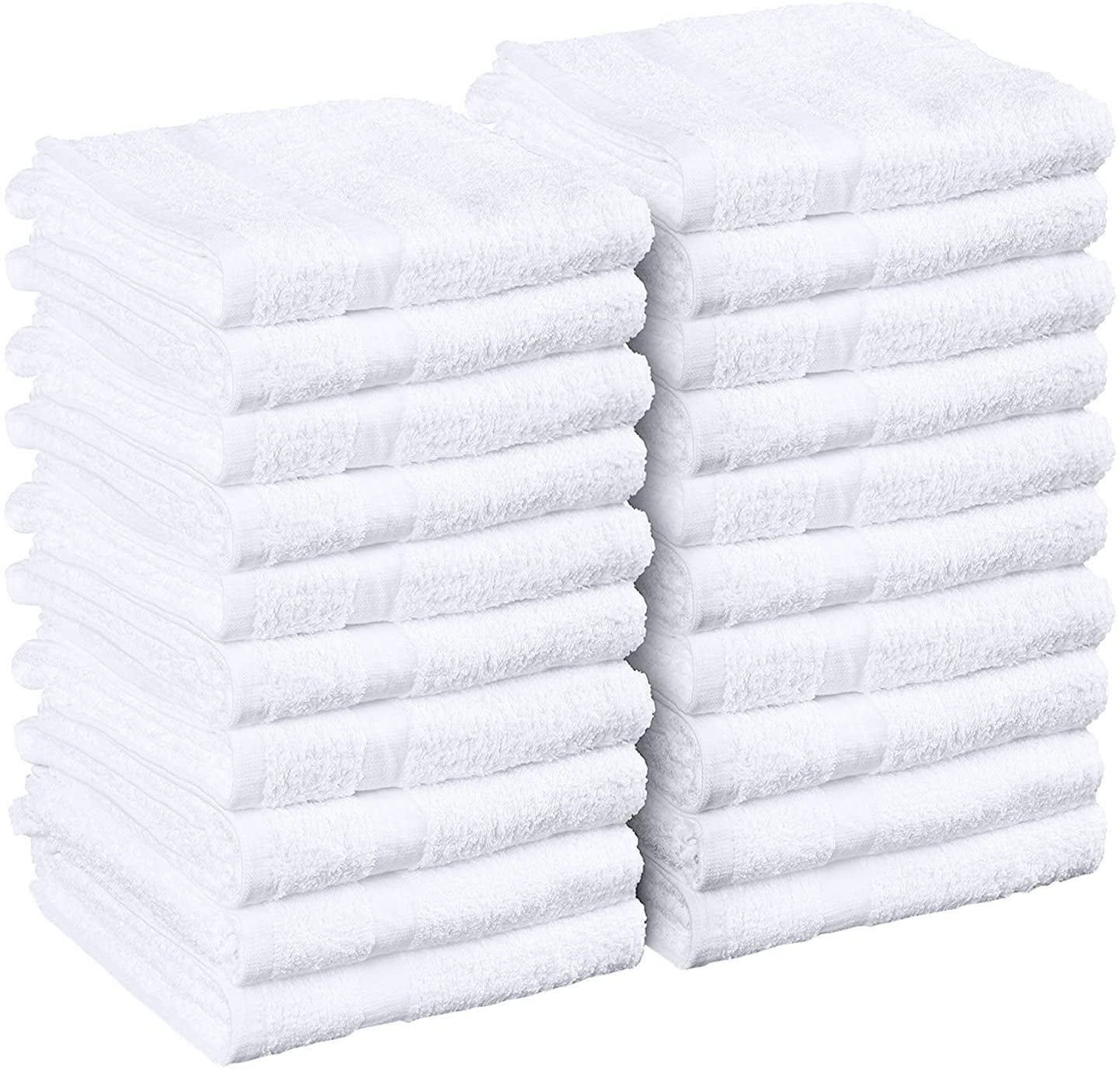 Personal Touch White Basic Cotton Hand Towels, 12-Pack 