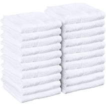 Soft Textiles 12 Pack White Color Salon Towel Premium Hotel, Salon & Gym Hand Towels, 100% Cotton
