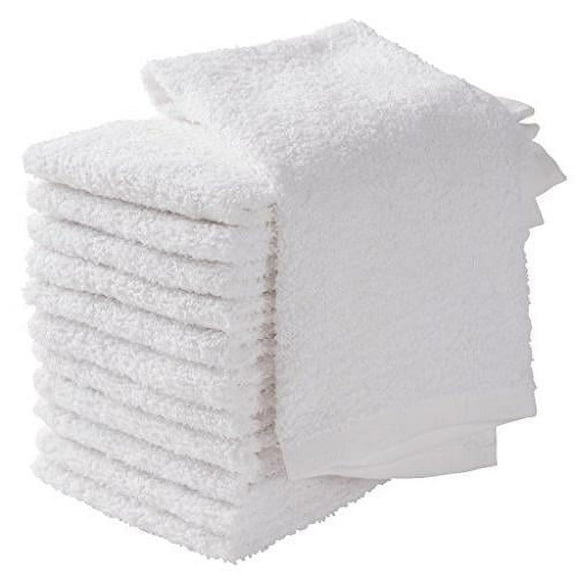Soft Textiles 100% Cotton White Bar Mop Towels, Ultra Absorbent Bar Towels for Kitchen and Bartender Use, White Bar Rags and Dishcloths, Lint-Free, 16x19 Inch, Pack of 24