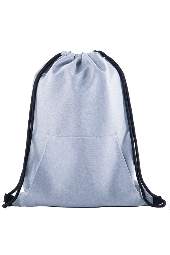 Soft Texture Drawstring Backpack - Quick Access Pocket