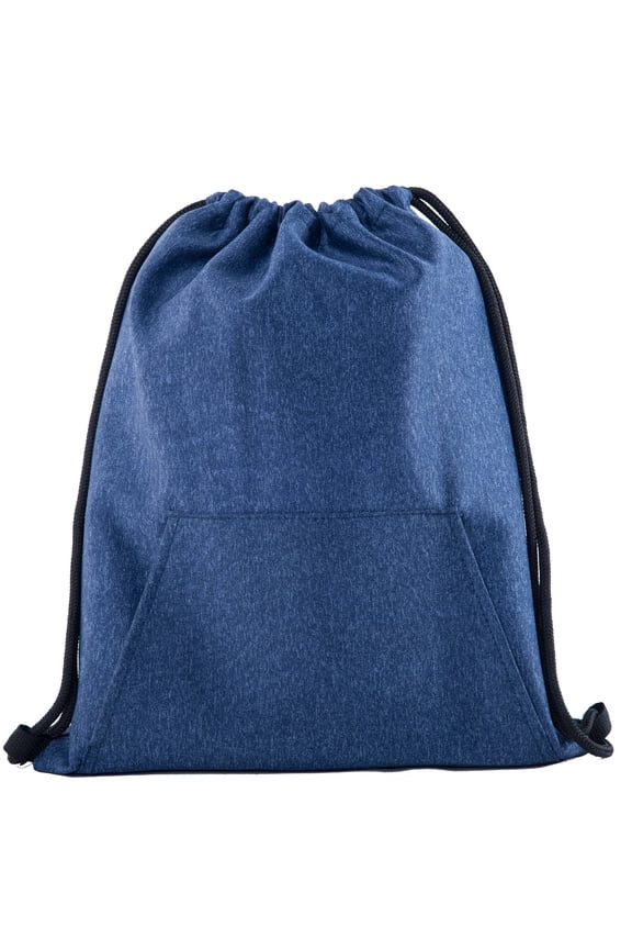 Soft Texture Drawstring Backpack - Quick Access Pocket