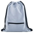 thumbnail image 1 of Soft Texture Drawstring Backpack - Quick Access Zipper Pocket, 1 of 3