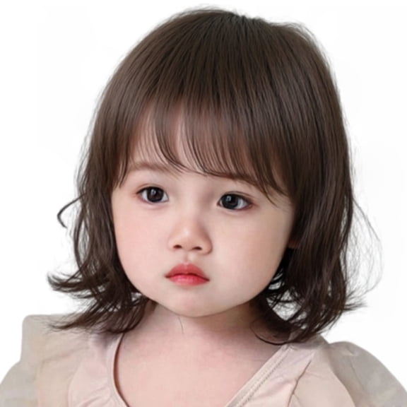 Soft Textured Childrens Party Wigs Natural Looking Bangs Machine Washable Design Cosplay Everyday Use