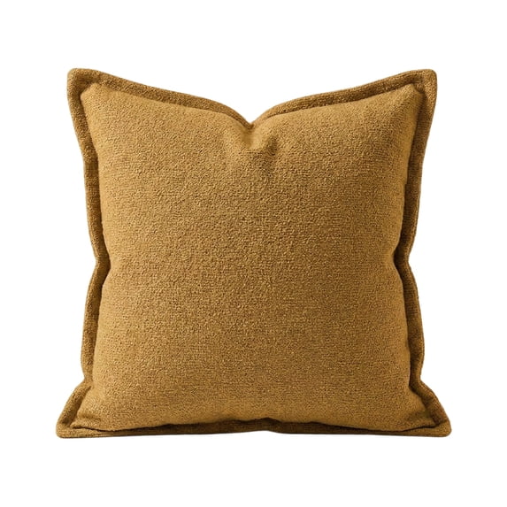Soft Textured Knit Decorative Throw Pillow Covers Elegant Flanged Edge Cushion Cases Color Pillowcases for Living Room Sofa Couch Bed Bedroom Home Decor Housewarming Gift , Coffee