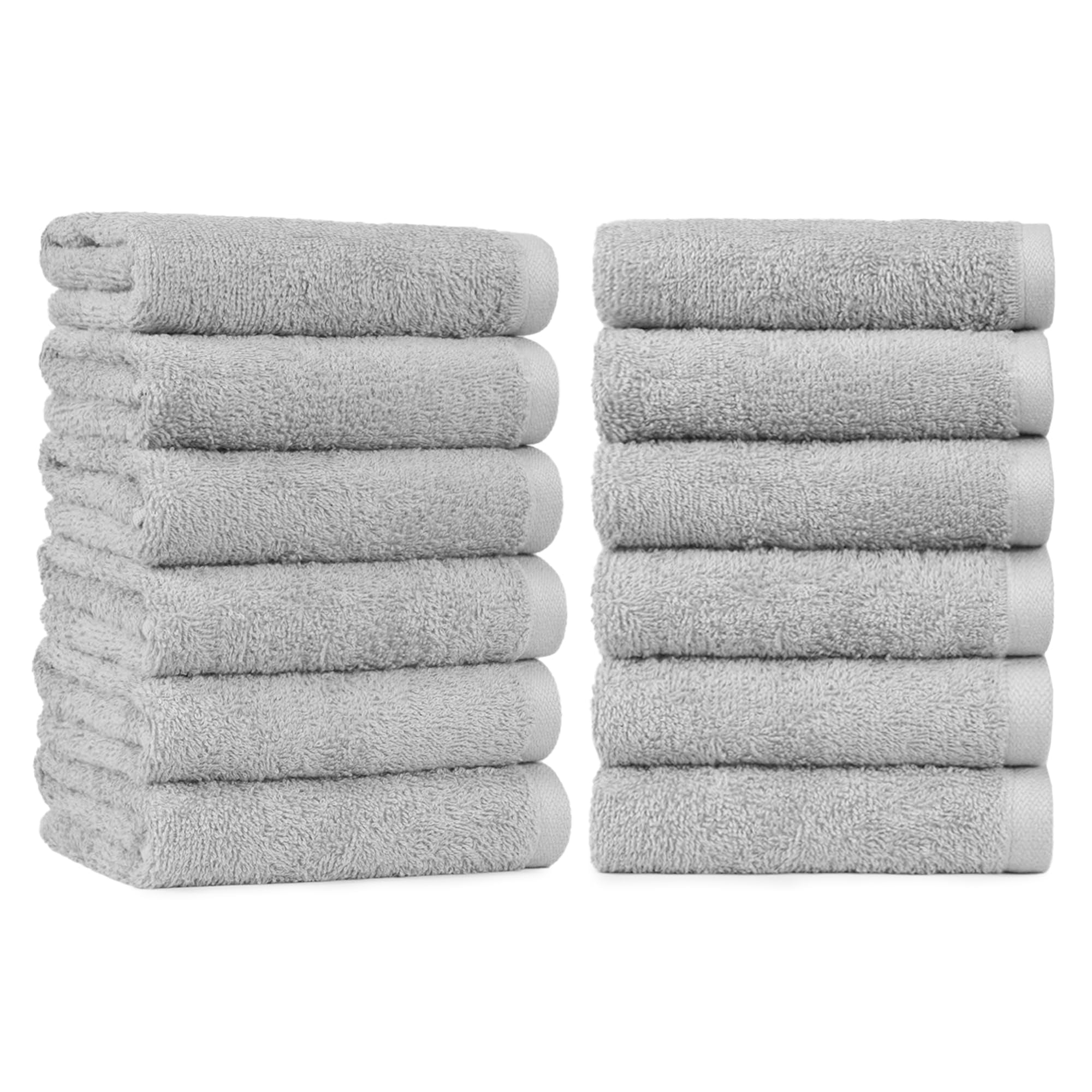 Soft Thick Cotton Hand Towels, 16 x 26 Inches, White, Absorbent Towels for Bathroom, Kitchen & Gym